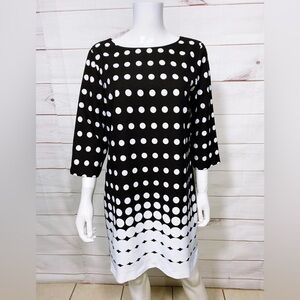 Banana Republic Factory | Dot shift dress | Black/White | Size 2